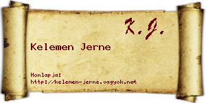 Kelemen Jerne névjegykártya